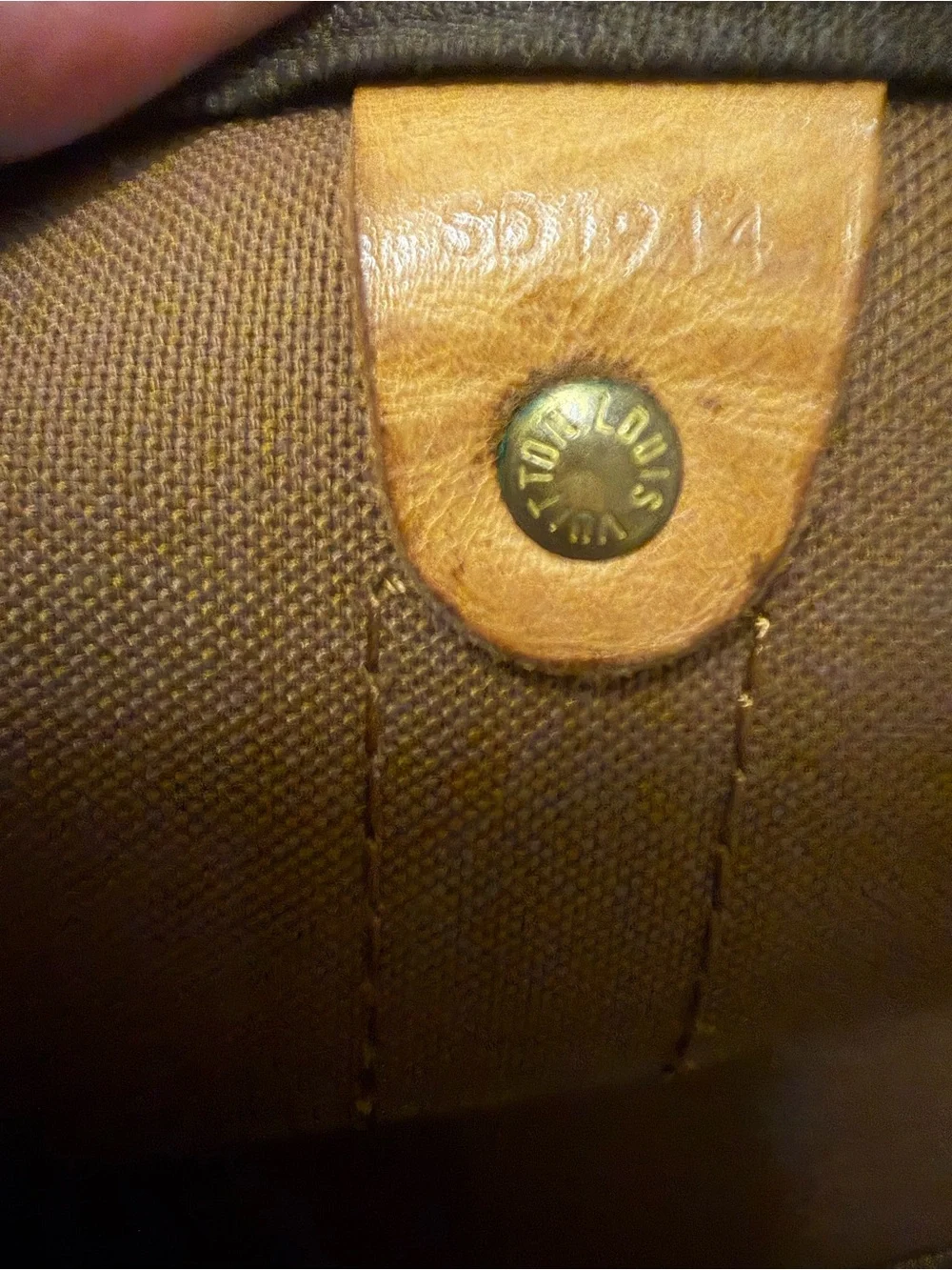 Louis Vuitton Brown Monogram Duffel with Tan Leather Handles